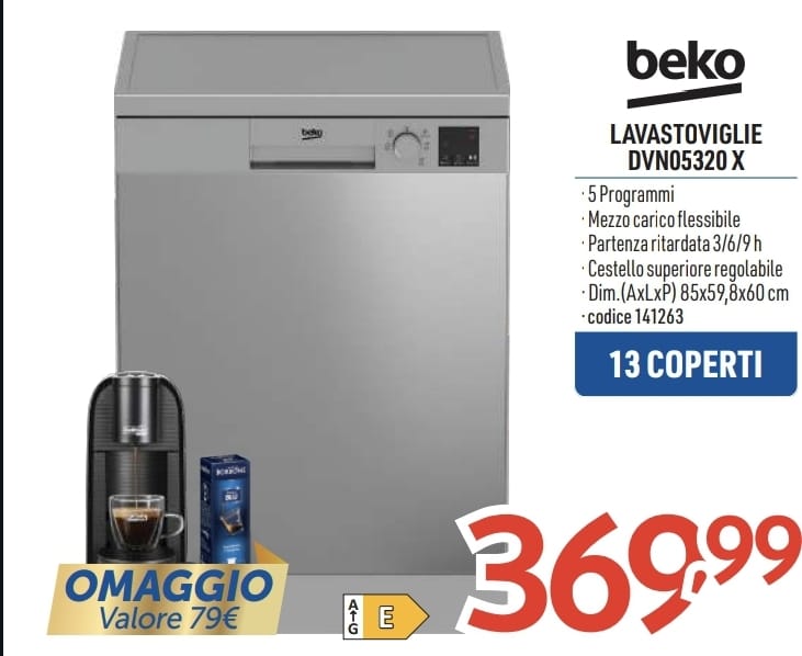 LAVASTOGVIGLIE BEKO SILVER DVN05320X